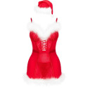 Ensemble lingerie festive Livco Corsetti Agethe avec bonnet de NoëlEnsembles Sexy