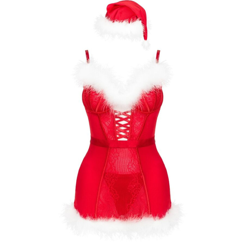 Ensemble lingerie festive Livco Corsetti Agethe avec bonnet de NoëlEnsembles Sexy