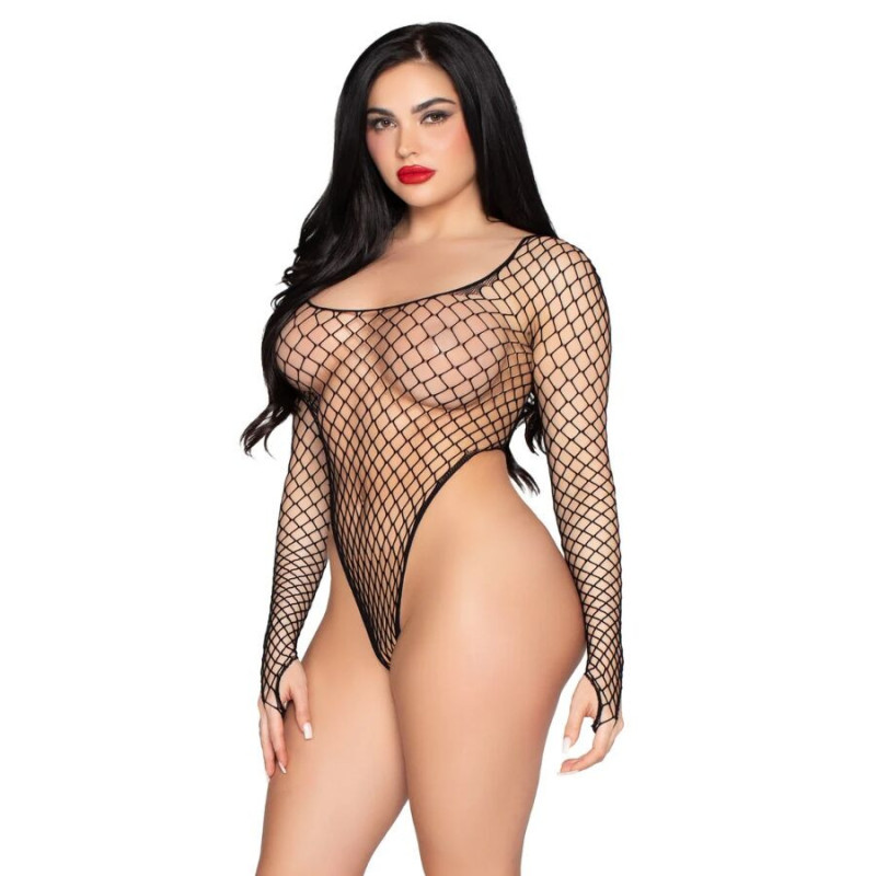 Body a rete Leg Avenue sgambato, stile industriale seducenteSet Sensuale